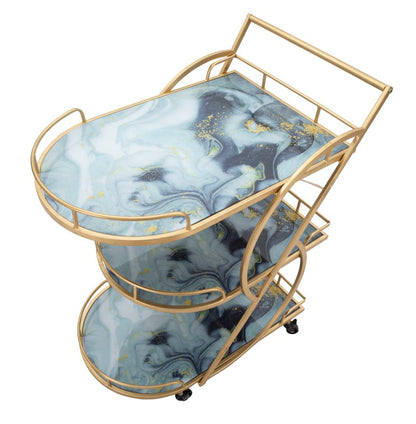Trolley Marble Glass Mix Cm71x45,5x84,5