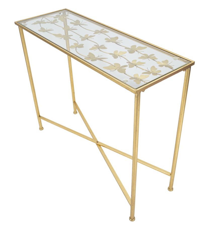 Consoletafel Butterflies Glass 100×35×80 cm