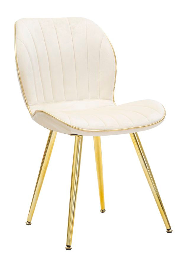 Stoel Paris Chair Space Cream/gold Set 2 Pz 46×58×77 cm