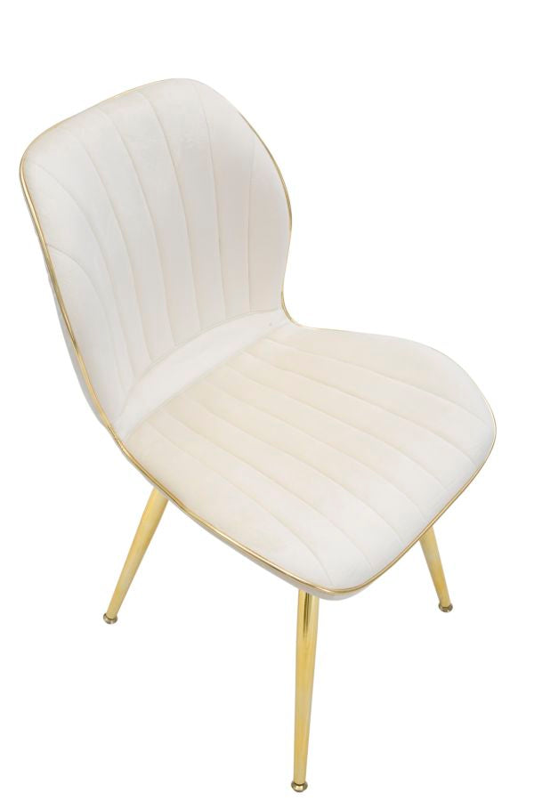 Stoel Paris Chair Space Cream/gold Set 2 Pz 46×58×77 cm