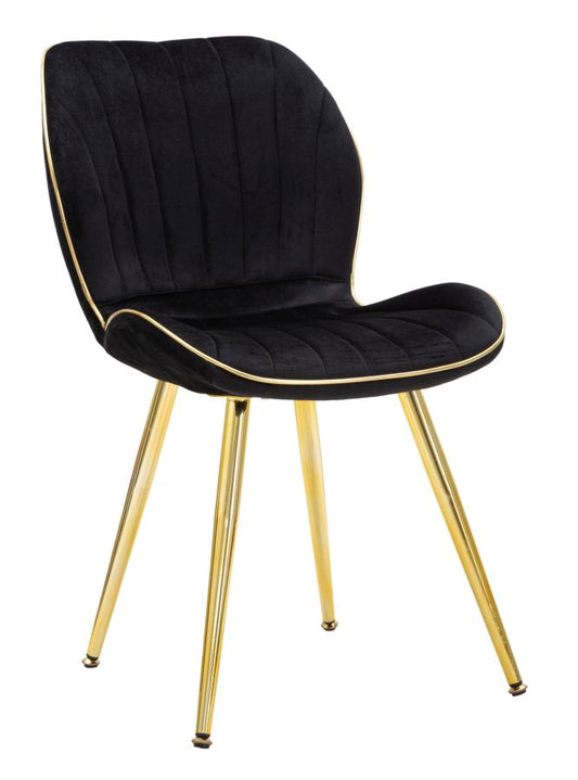 Stoel Paris Chair Space Black/gold Set 2 Pz 46×58×77 cm
