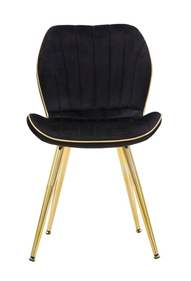 Stoel Paris Chair Space Black/gold Set 2 Pz 46×58×77 cm
