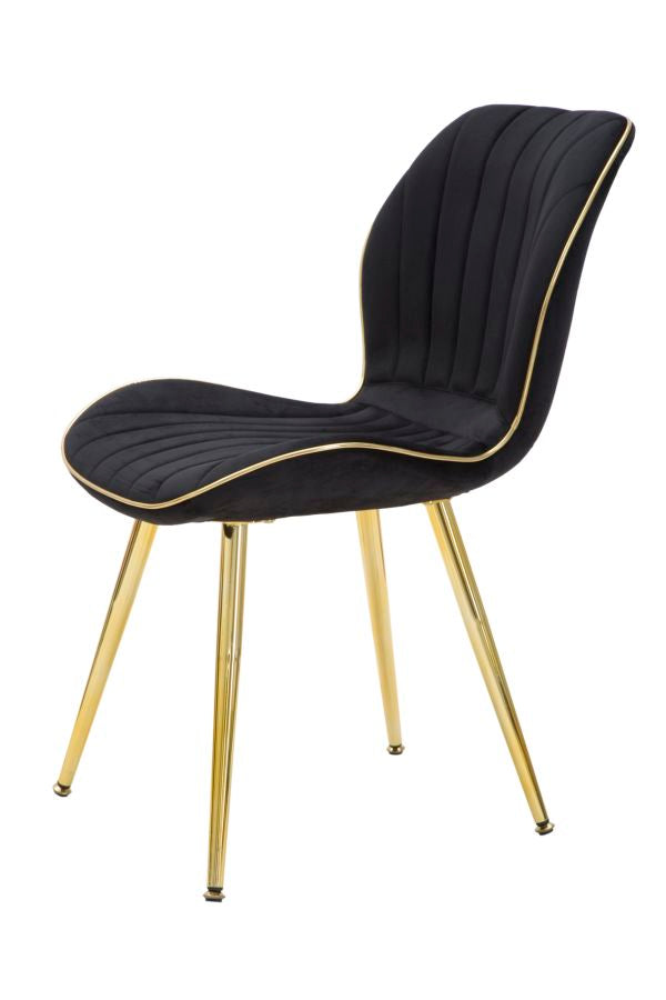Stoel Paris Chair Space Black/gold Set 2 Pz 46×58×77 cm