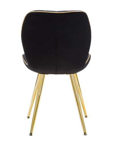 Stoel Paris Chair Space Black/gold Set 2 Pz 46×58×77 cm