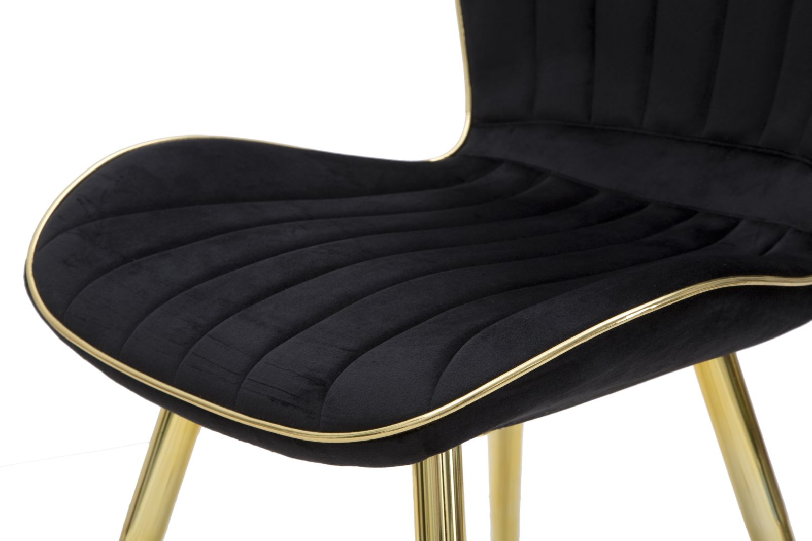 Stoel Paris Chair Space Black/gold Set 2 Pz 46×58×77 cm