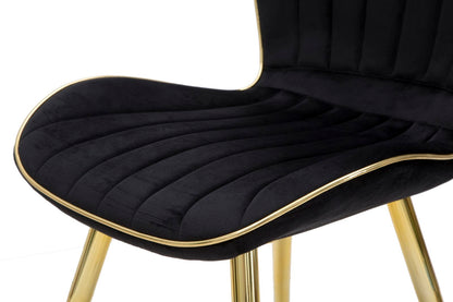 Stoel Paris Chair Space Black/gold Set 2 Pz 46×58×77 cm
