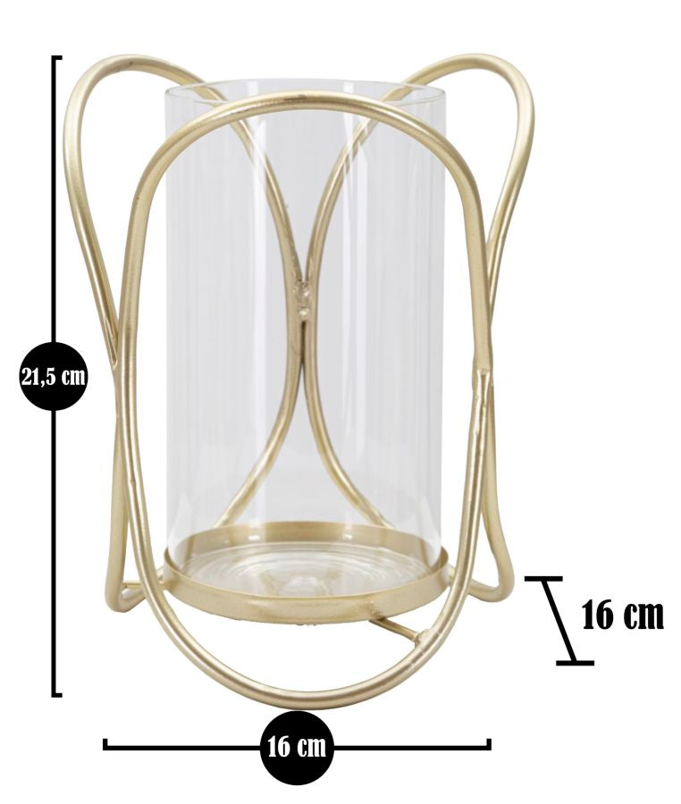 Kandelaar Glox Gold Ø 16×21,5 cm