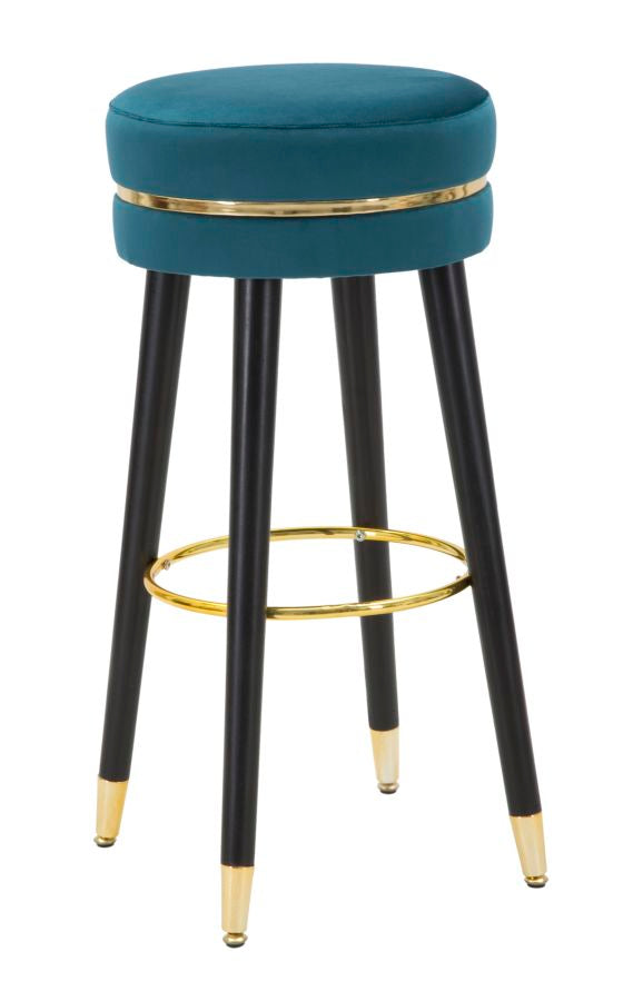 Barkruk Paris Teal/gold Ø 35×74 cm