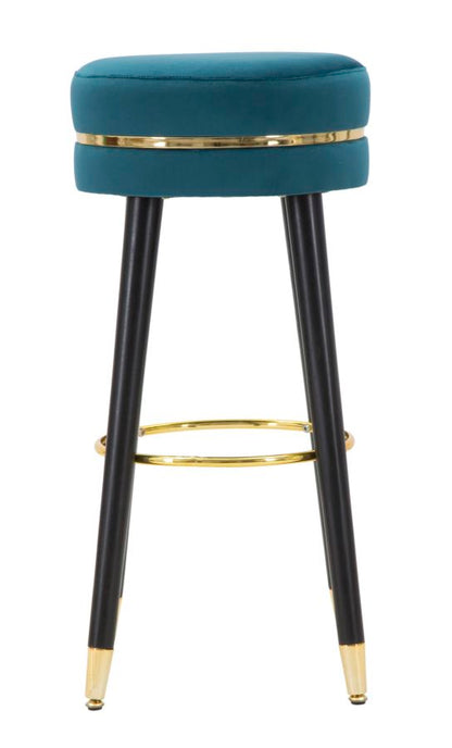 Barkruk Paris Teal/gold Ø 35×74 cm
