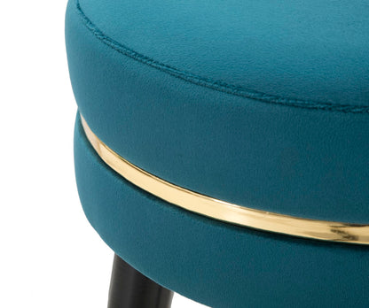 Barkruk Paris Teal/gold Ø 35×74 cm