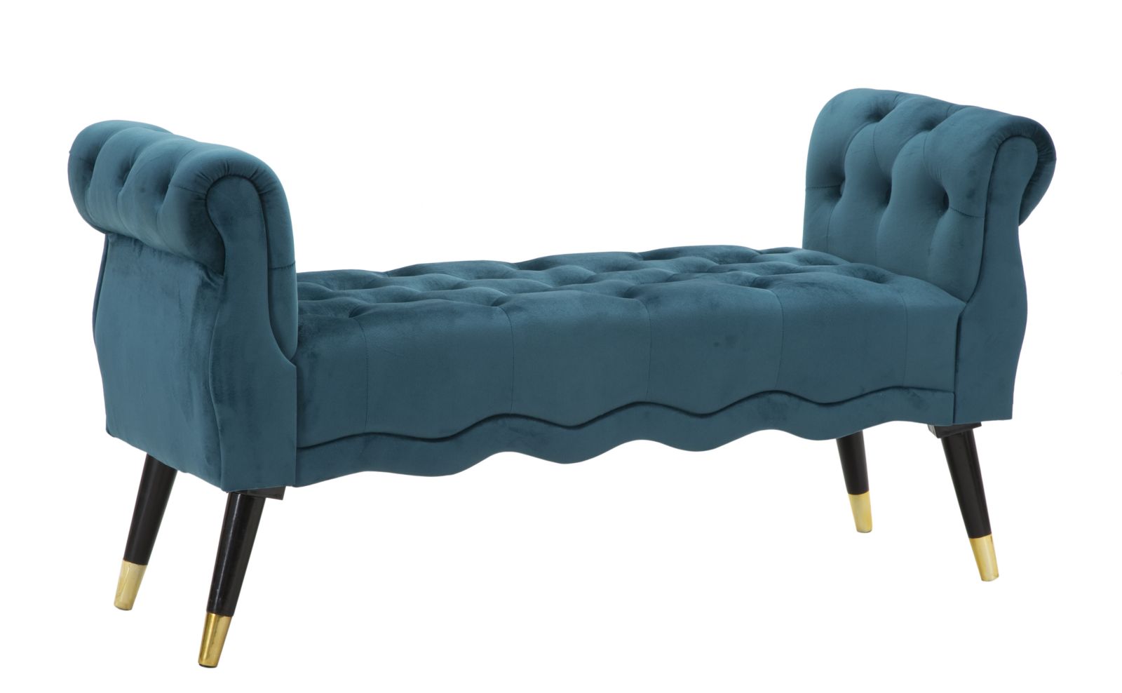 Bankje Paris Teal/gold 120×40×60 cm