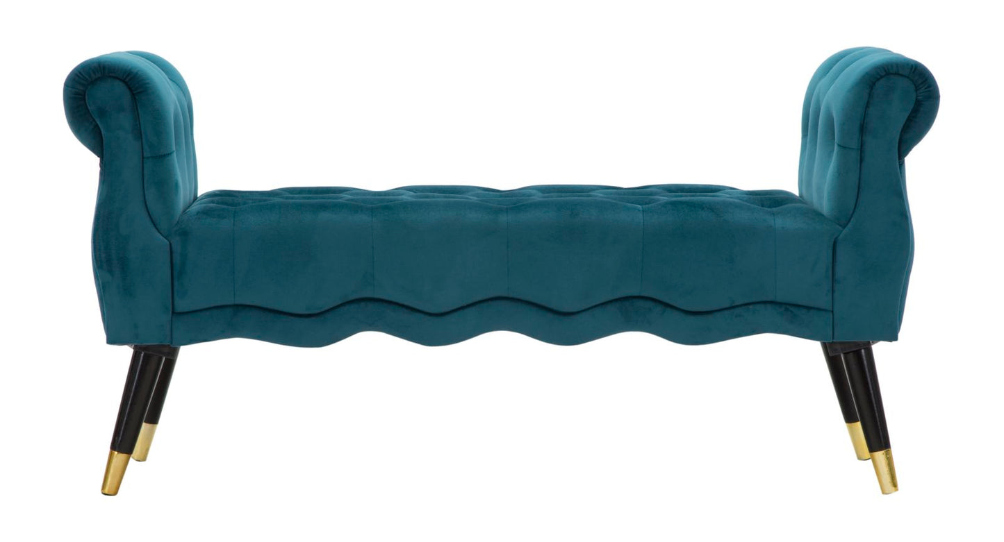 Bankje Paris Teal/gold 120×40×60 cm