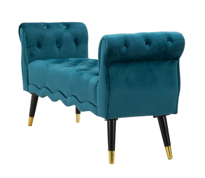 Bankje Paris Teal/gold 120×40×60 cm