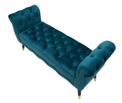 Bankje Paris Teal/gold 120×40×60 cm