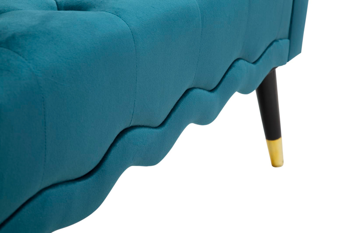 Bankje Paris Teal/gold 120×40×60 cm