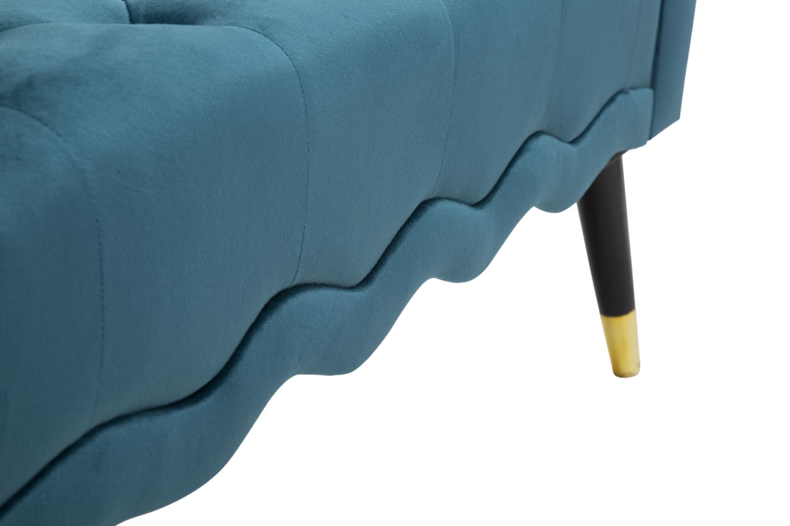 Bankje Paris Teal/gold 120×40×60 cm