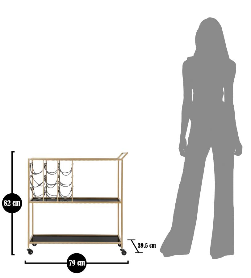 Trolley Black String 79×39,5×82 cm