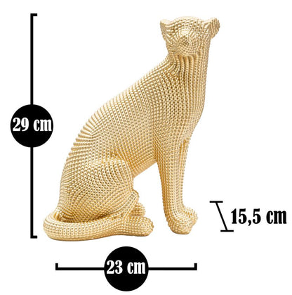 Decoratie Leopard Gold 23×15,5×29 cm