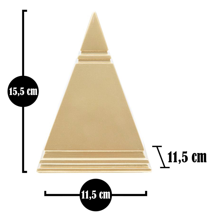Decoratie Piramid Gold 11,5×11,5×15,5 cm