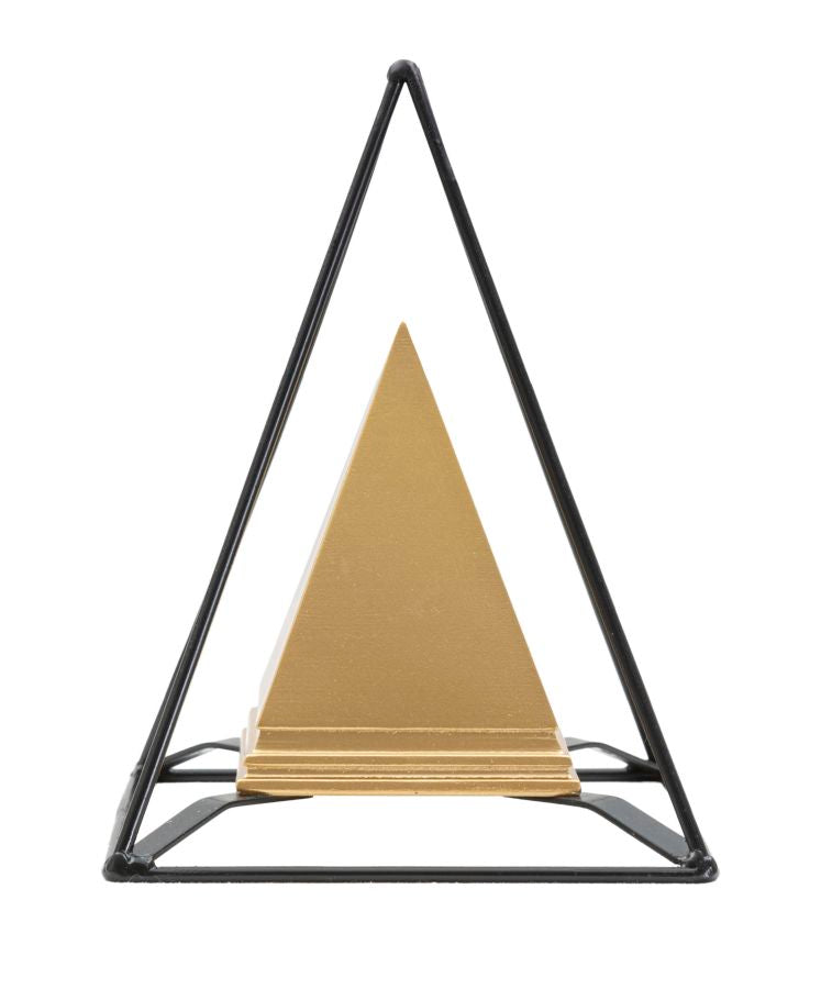 Decoratie Piramid Gold With Iron 15×15×21 cm