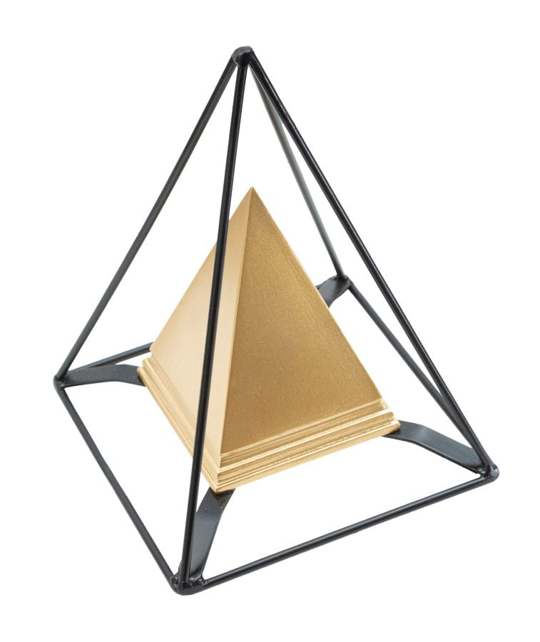 Decoratie Piramid Gold With Iron 15×15×21 cm
