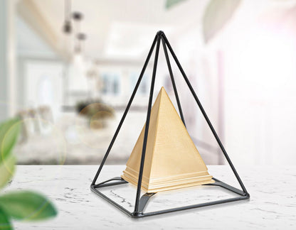 Decoratie Piramid Gold With Iron 15×15×21 cm