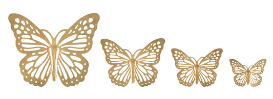 Wanddecoratie Butterflies Set 4pcs 35×2×29 cm