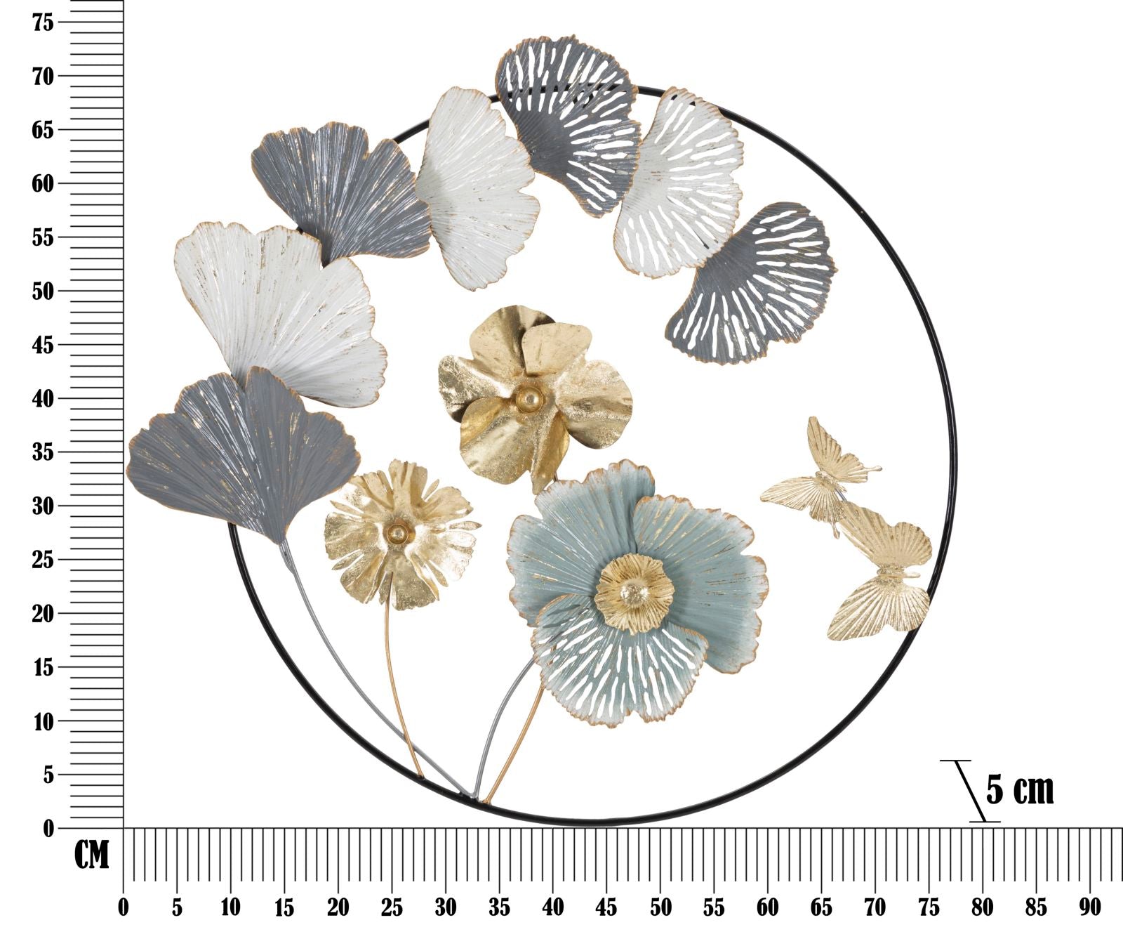 Wanddecoratie Campur Round 78,5×5×74 cm