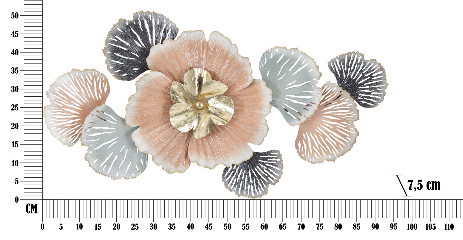 Wanddecoratie Soty 93×7,5×53 cm