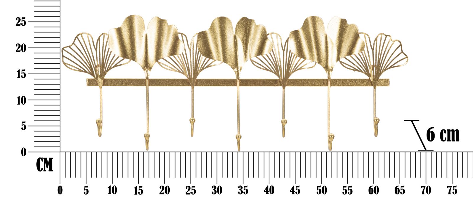 Wandkapstok Hanger 7 Leaves 66,2×6×26,3 cm