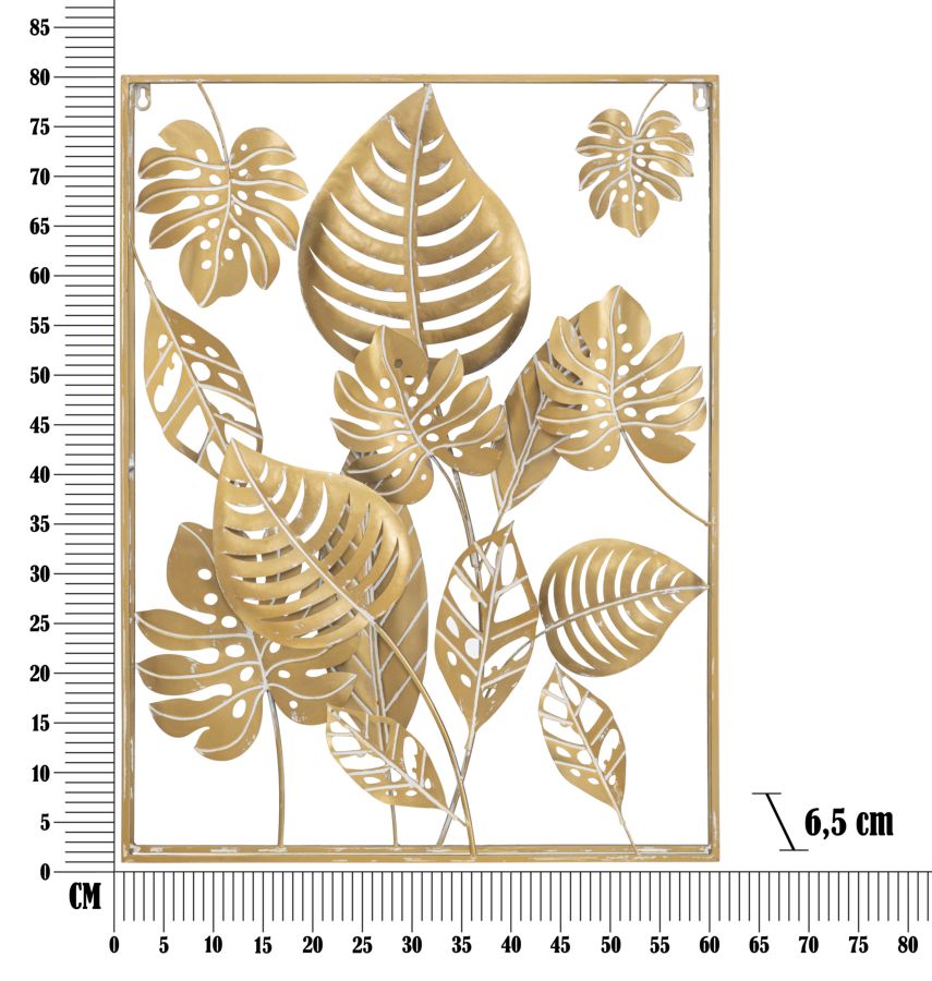 Wanddecoratie Jungle Ret. 60x80x6.5