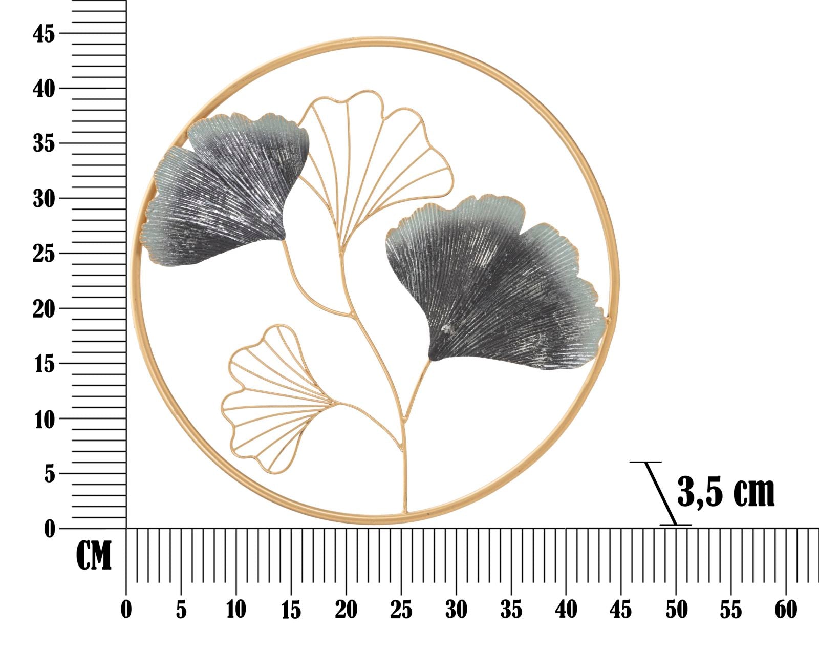 Wanddecoratie Flower Simple Ø 45,5×3,5 cm