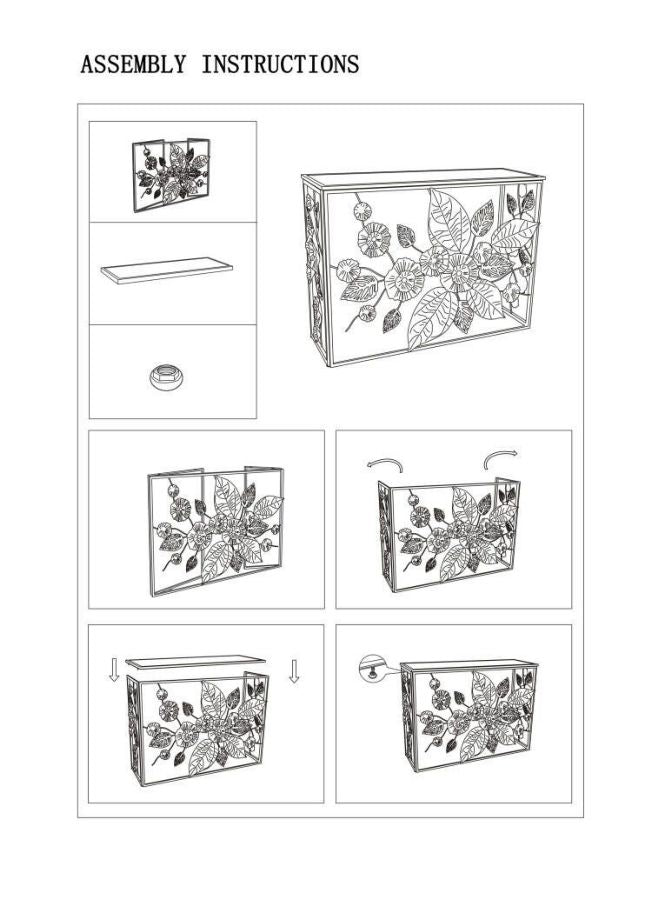 Consoletafel Glam Dark 111,8×41,9×80 cm