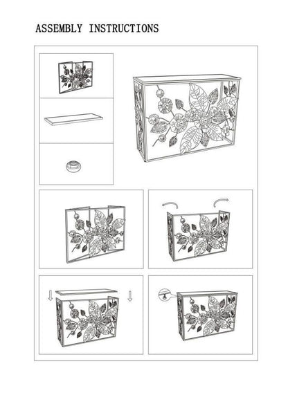 Consoletafel Glam Dark 111,8×41,9×80 cm
