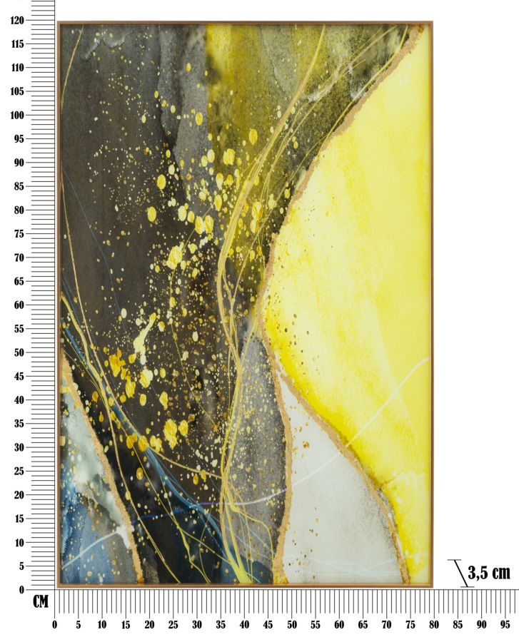 Wanddecoratie Glass Wall Panel With Frame Sunny 80×3,5×120 cm