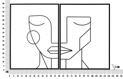Wanddecoratie Tribal Simply Set 2pcs 60×1×80 cm
