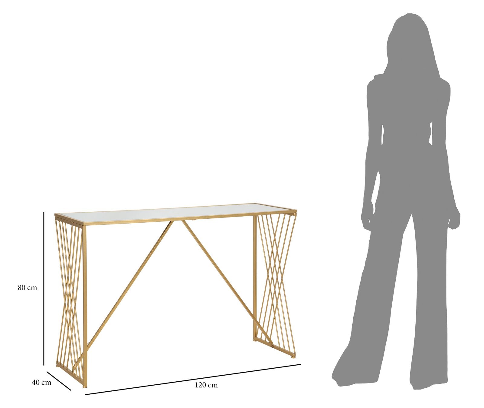 Consoletafel Easy 120×40×80 cm