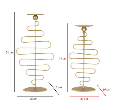 Kandelaar Alid Candle Holder Set 2 Pcs 20×16×43 cm