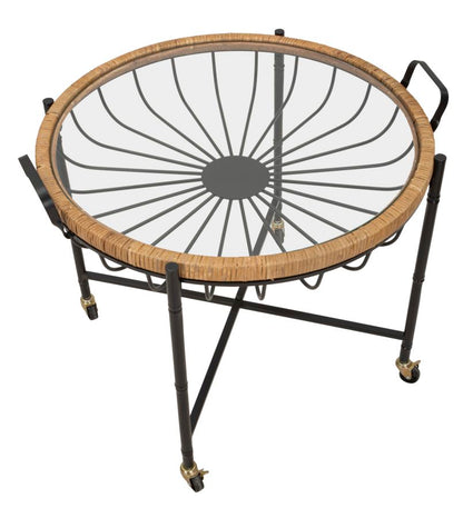 Salontafel Cebu With Glass & Wells 70,5×65×57 cm