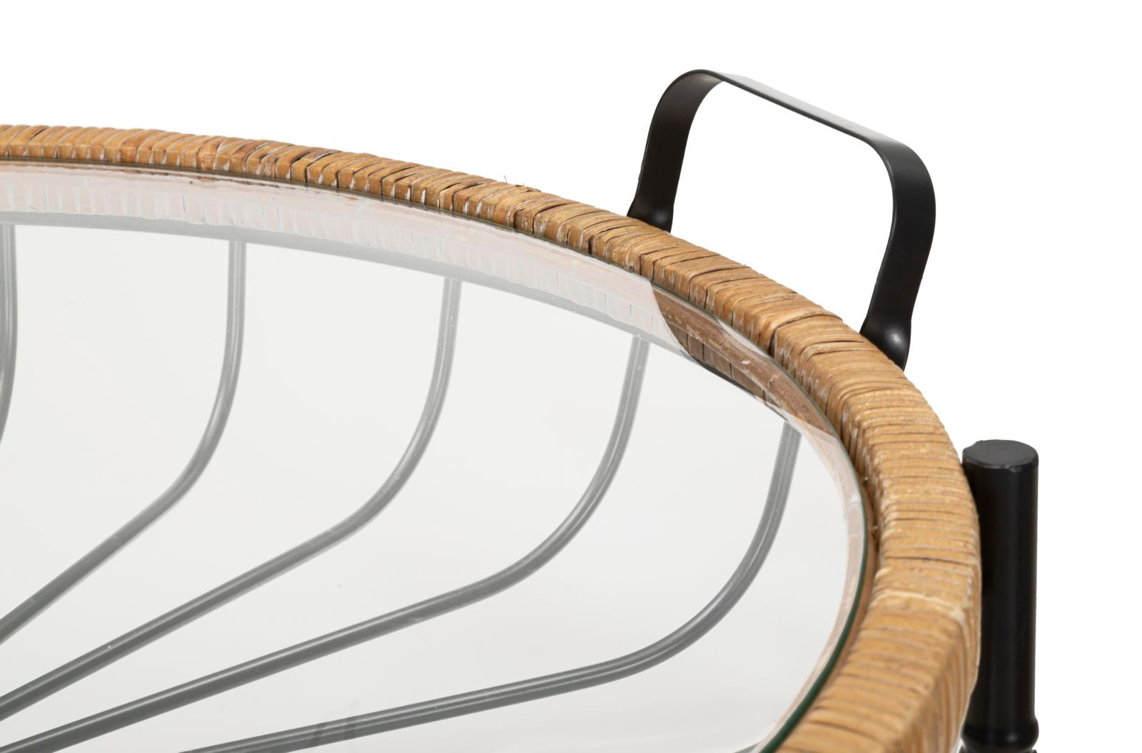 Salontafel Cebu With Glass & Wells 70,5×65×57 cm