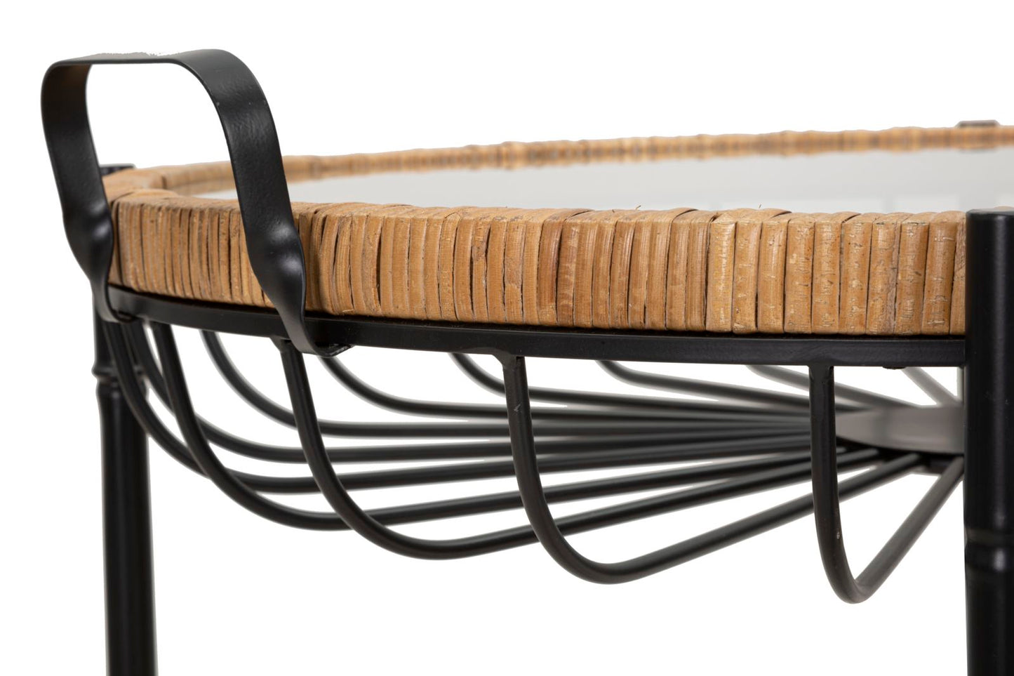 Salontafel Cebu With Glass & Wells 70,5×65×57 cm