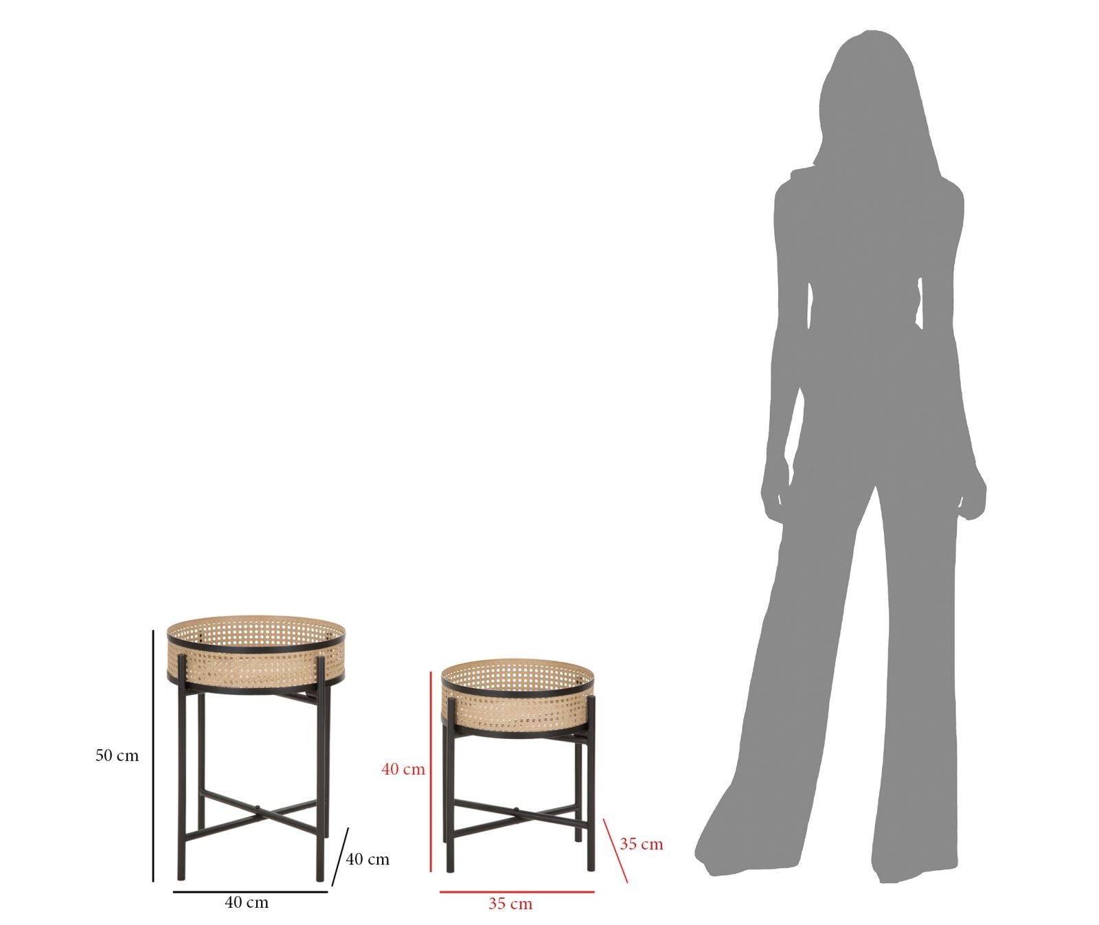 Tafel Fuji Set 2 Pcs Ø 40×50 cm