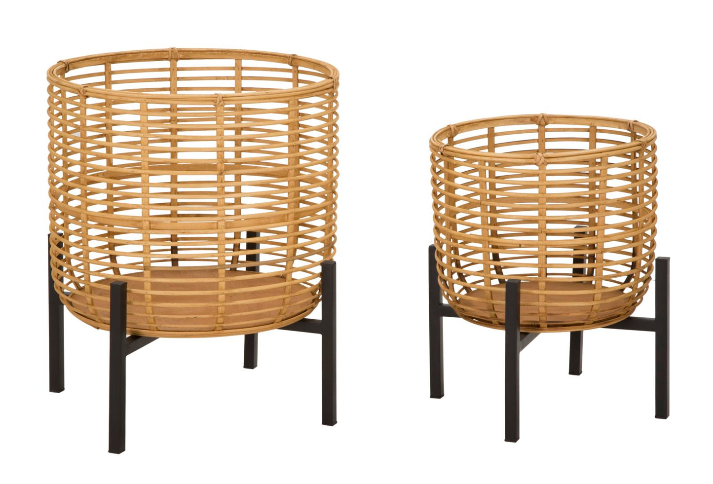 Vaashouder Rattan Vase Holder Set 2 Pcs Ø 41×47 cm