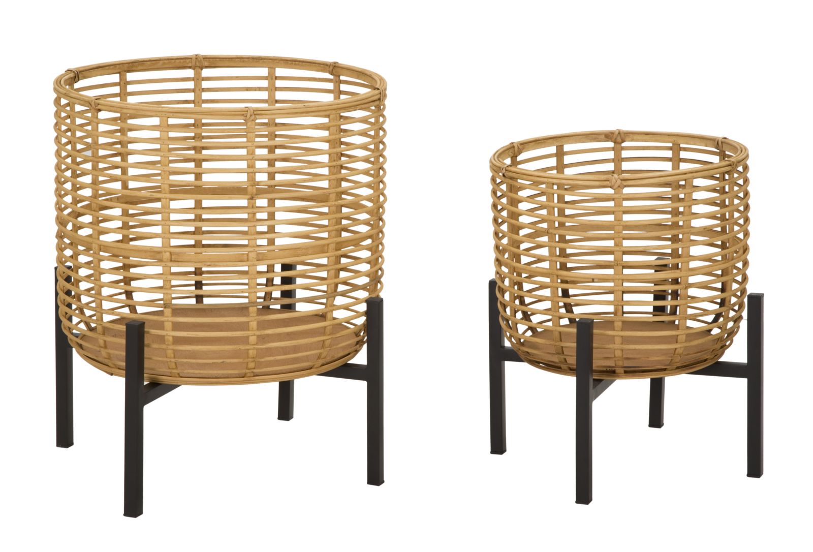Vaashouder Rattan Vase Holder Set 2 Pcs Ø 41×47 cm