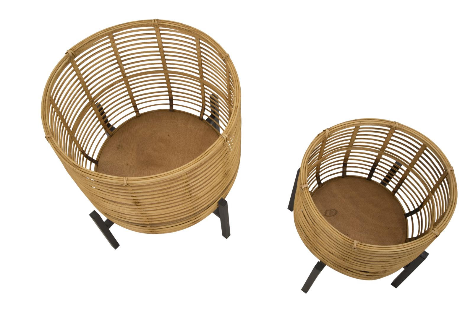 Vaashouder Rattan Vase Holder Set 2 Pcs Ø 41×47 cm