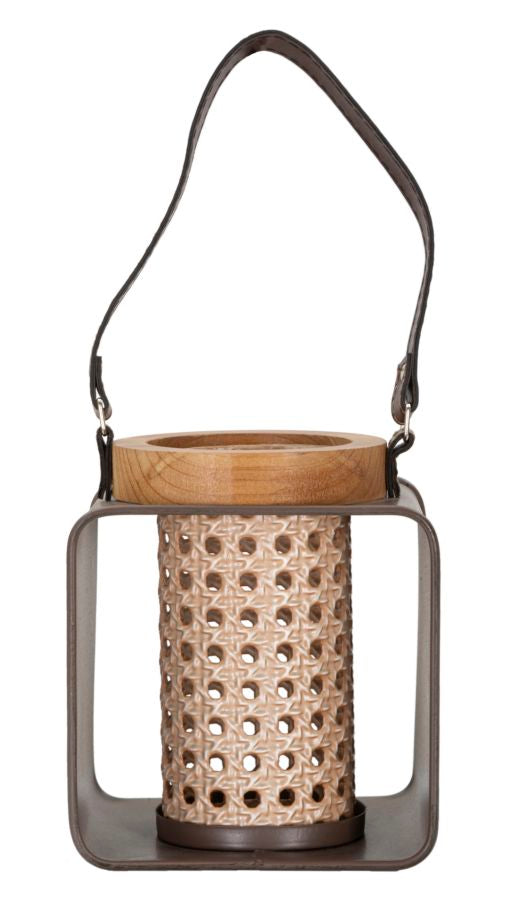Lantaarn Iron-rattan 16×13×20 cm