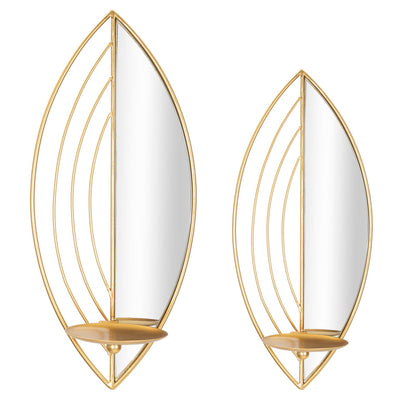 Wandkandelaar Leaf Candle Holder Set 2 Pcs 18×13×41 cm