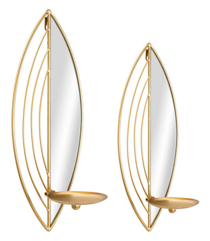 Wandkandelaar Leaf Candle Holder Set 2 Pcs 18×13×41 cm