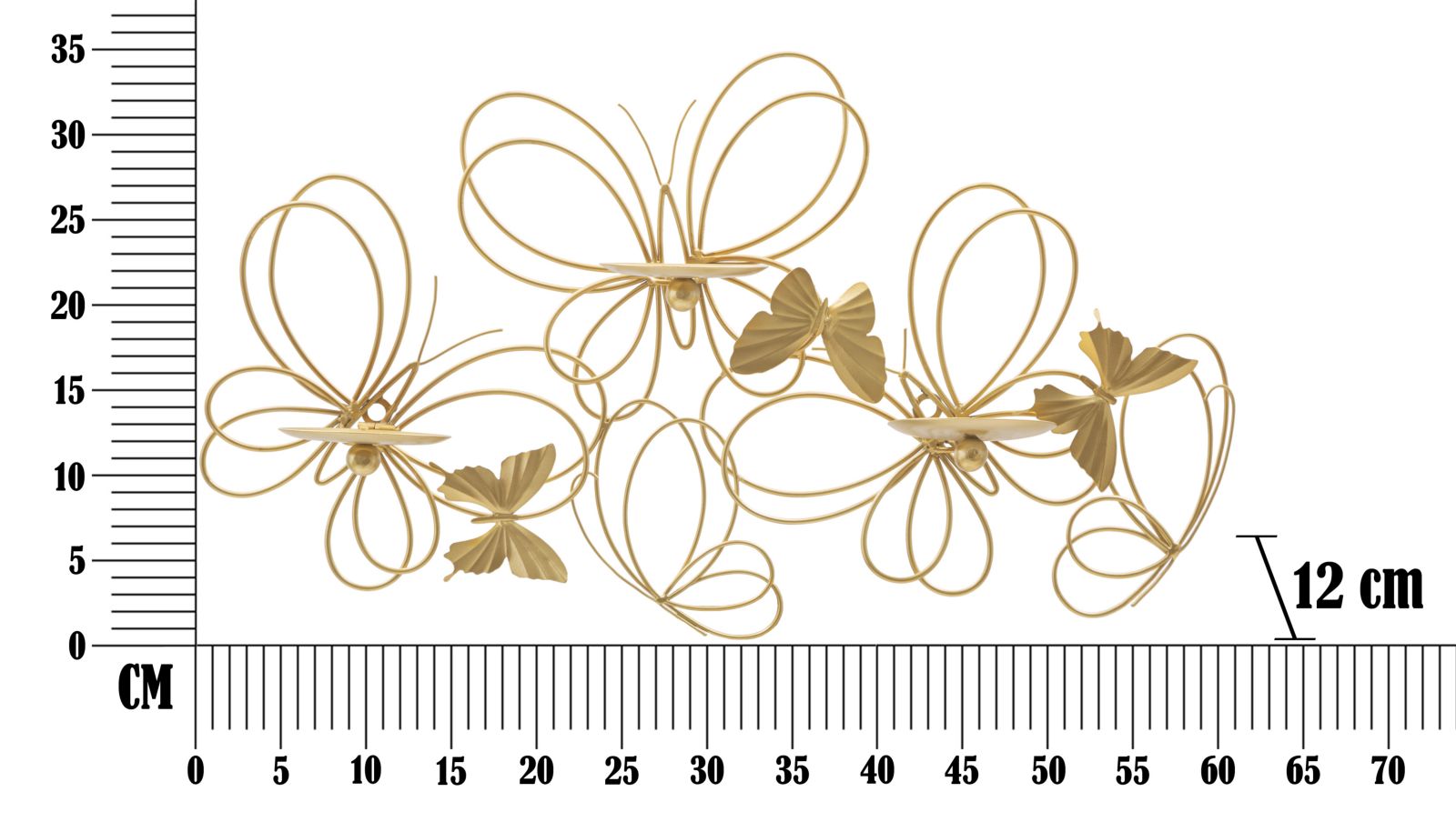 Wandkandelaar Butterflies 61×12×34 cm