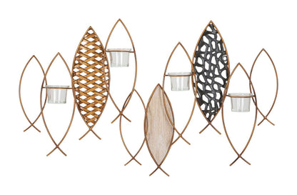 Wandkandelaar Fish Wall Candle Holder 66×9×40,5 cm